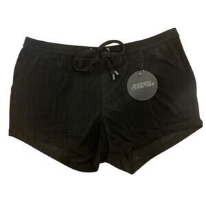 Andrew Christian Sensual Rib Resort Shorts 2" Inseam Black Extra Large XL